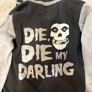 Misfits die die my darling button up hoodie